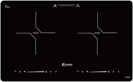 Bếp từ viền inox Kazama mặt chéo Model TK-204S