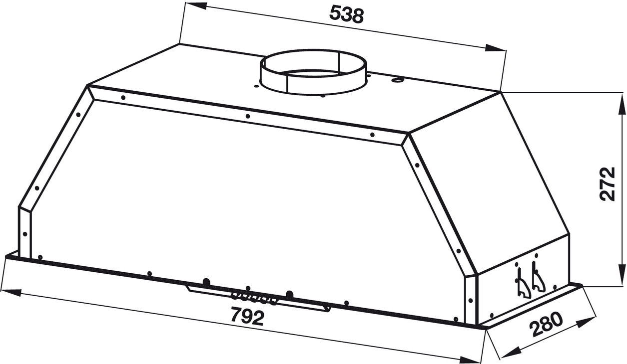 MÁY HÚT MÙI ÂM TỦ 80CM HAFELE HH-BI79A 533.80.038