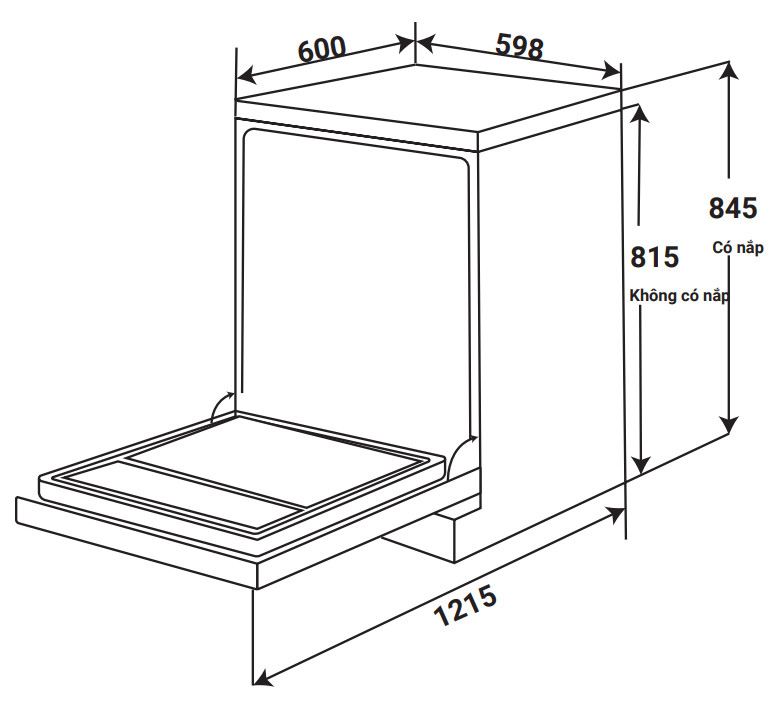 Máy rửa chén Kaff KF-BHMI815Y