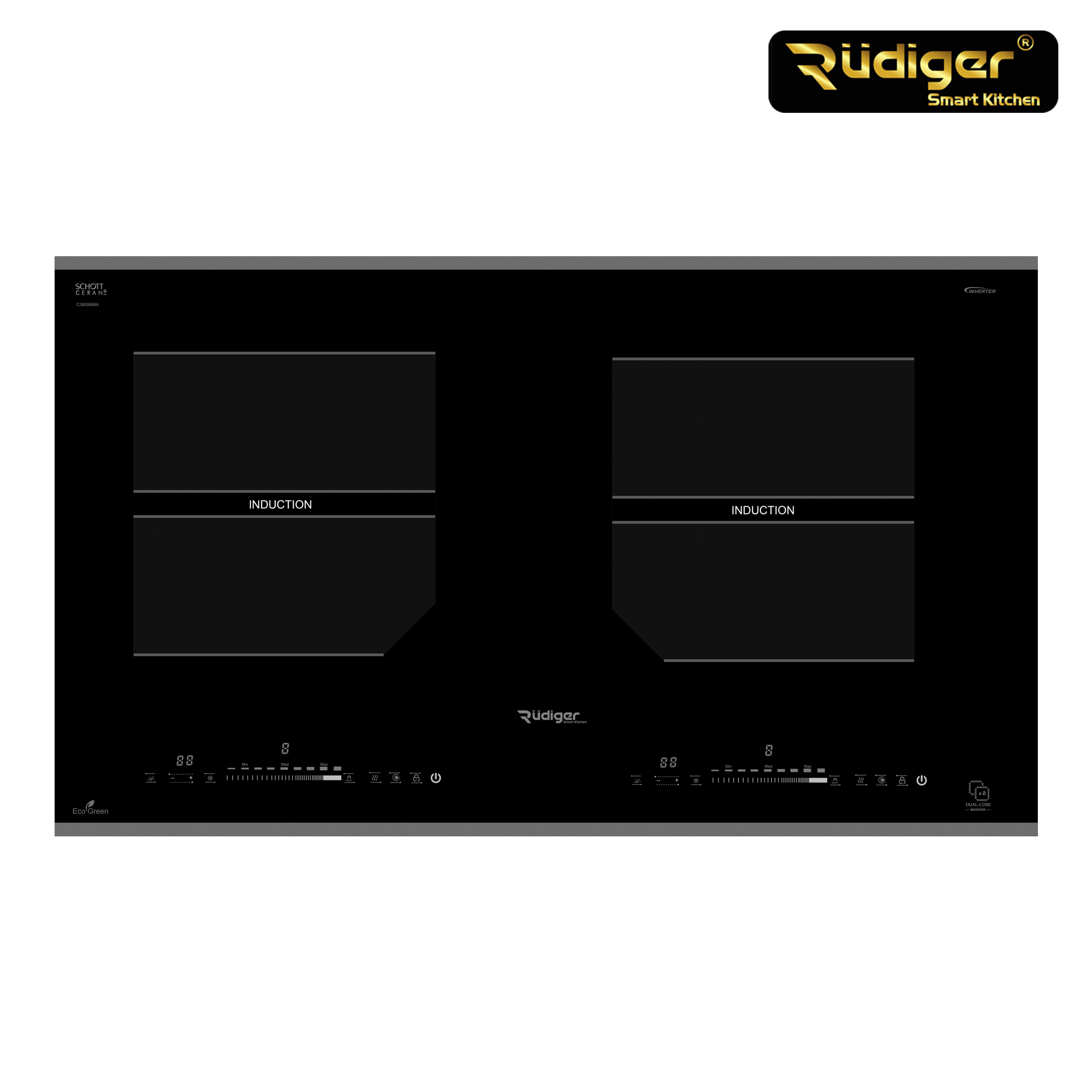 Bếp từ đôi Rudiger RUE-66G Bếp từ đôi Rudiger RUE-66G Bếp từ đôi Rudiger RUE-66G