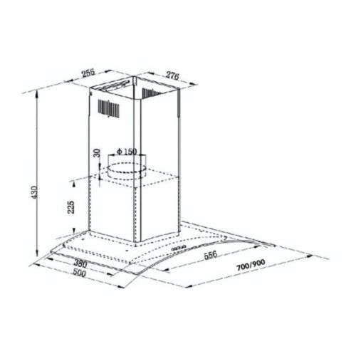 Máy hút mùi kính cong GrandX GX H70C62