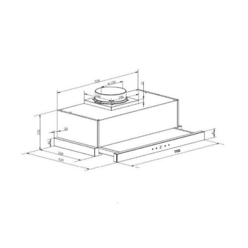 Máy hút mùi âm tủ GrandX GX H70F72G