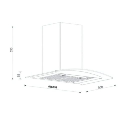 Máy hút mùi kính cong GrandX GX H70C55
