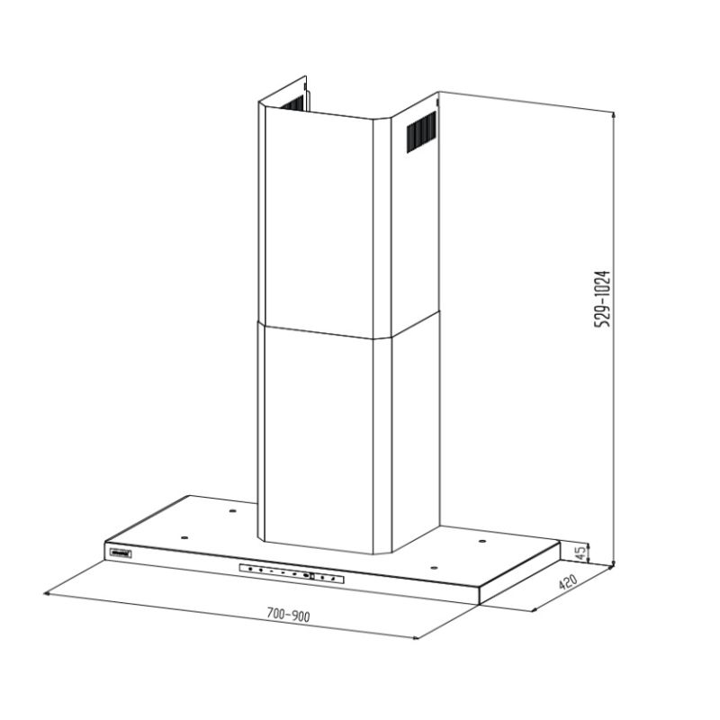 Máy hút mùi áp tường GrandX GX H70T65