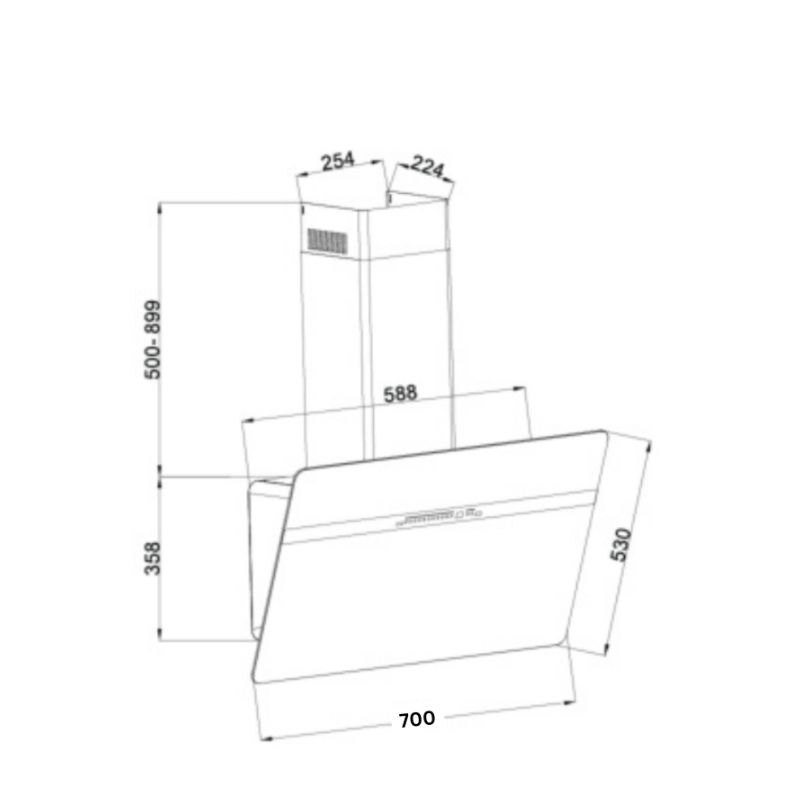 Máy hút mùi áp tường GrandX GX H70S86B