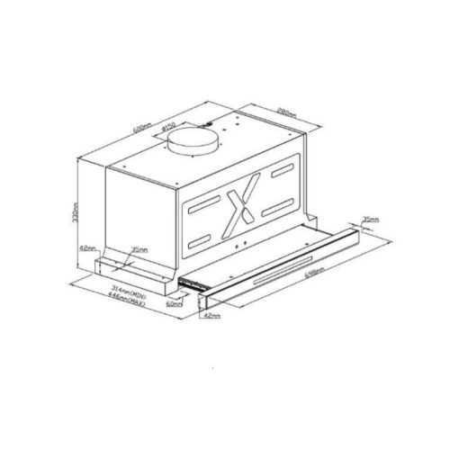 Máy hút mùi âm tủ GrandX GX H70F75B