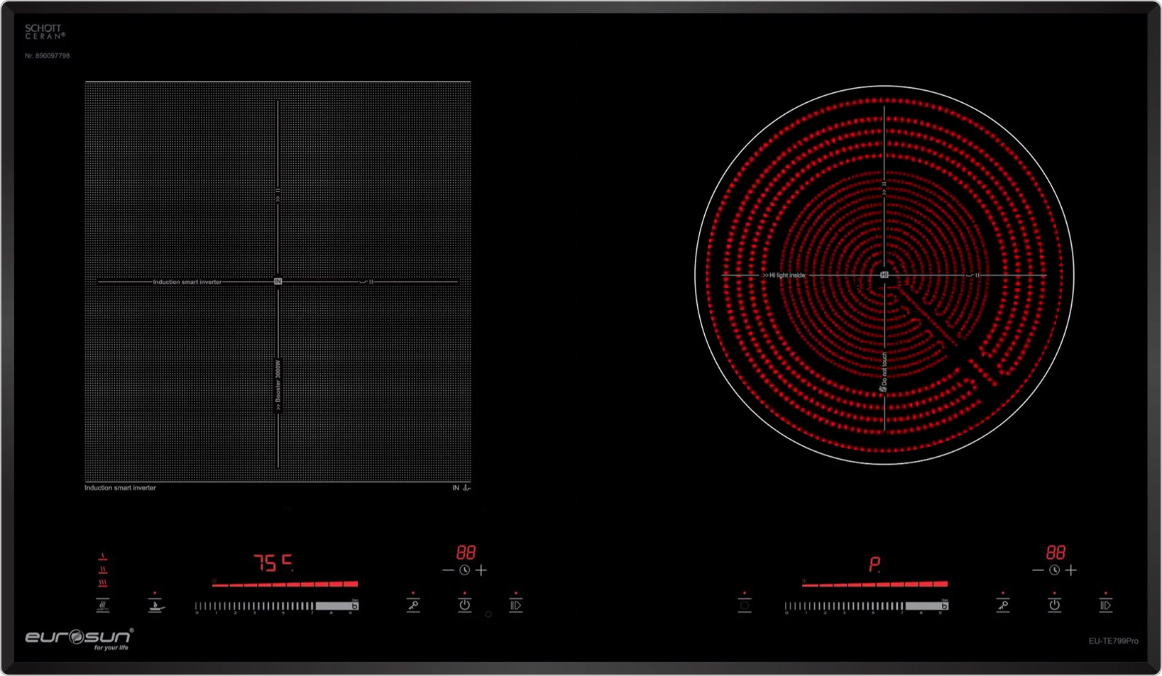 Bếp từ đôi Eurosun EU-TE799Pro