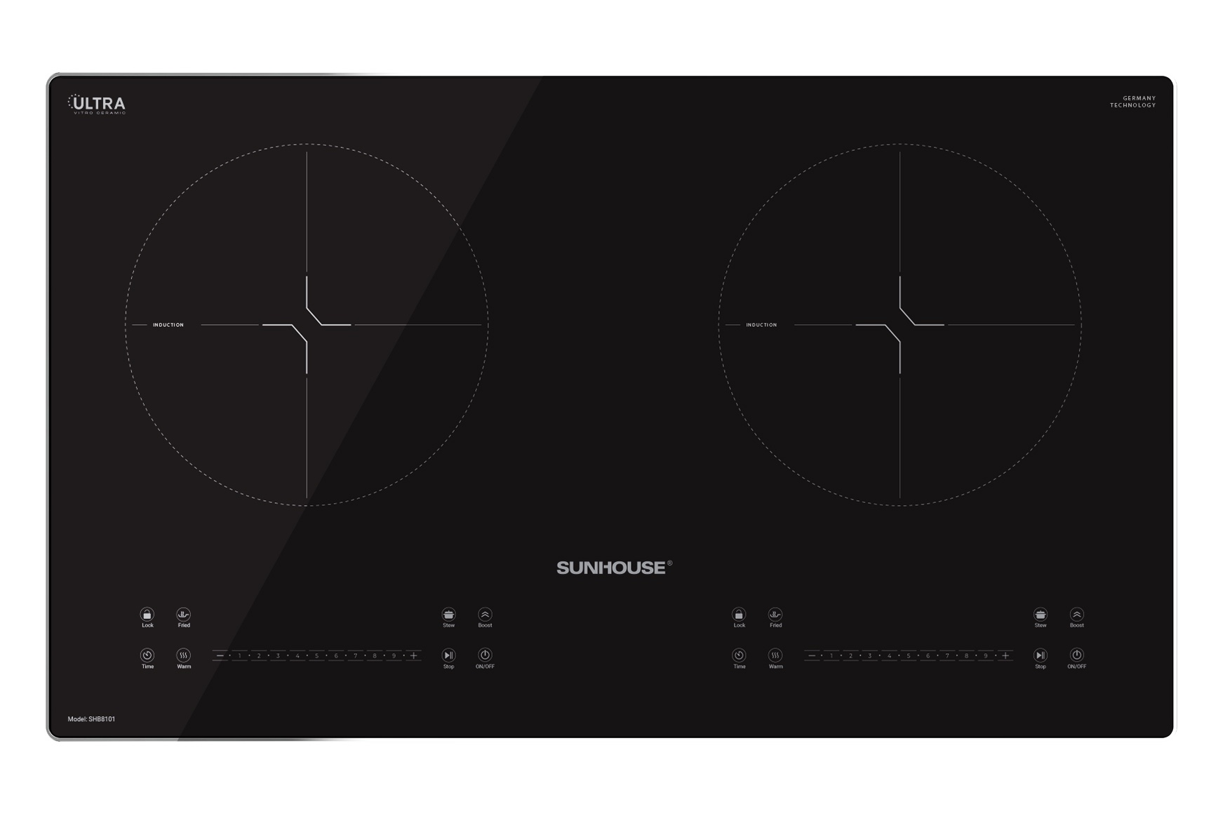 BẾP ĐÔI ĐIỆN TỪ SUNHOUSE SHB8101